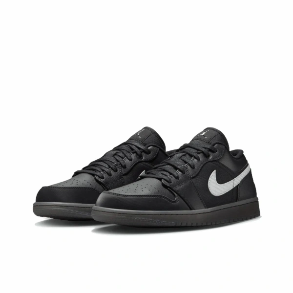 Jordan Air Jordan 1 Нижняя юбка Прочная Устойчивая к истиранию Дышащий Низкий Топ Детские Баскетбольные Кроссовки Черный