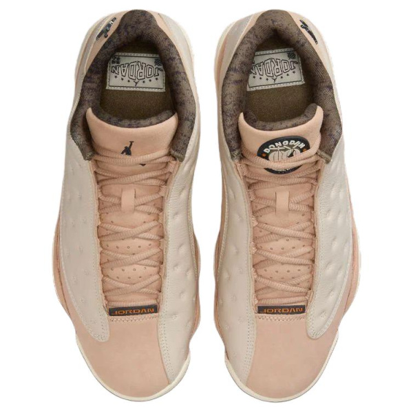 Jordan Air Jordan 13 Нижняя юбка Устойчивая к истиранию Низкий Топ Винтажные баскетбольные кроссовки Мужские Бежево-розовые Выпуск 2025 года