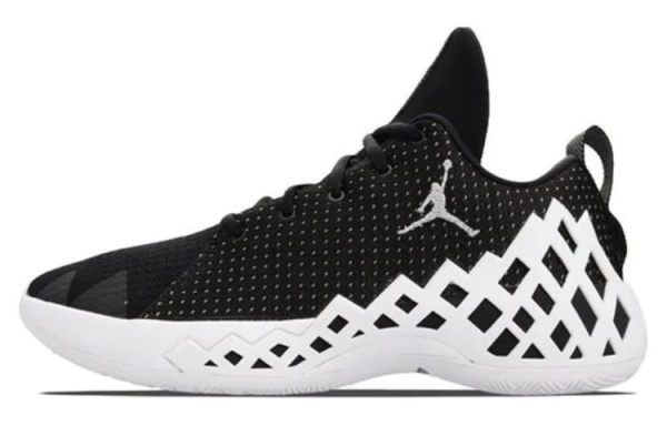 Jordan Jumpman Diamond Low Топ Баскетбольные кроссовки Мужской Черный Белый