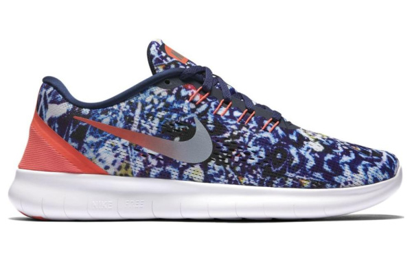 Nike Free RN Устойчивый к истиранию Дышащие Низкие Беговые кроссовки Женские Синие