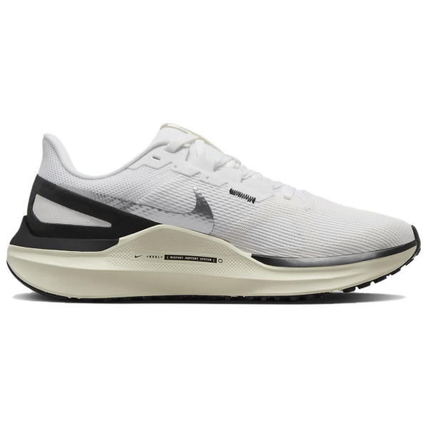 Nike Zoom Structure 25 Low Топ Повседневный Бег на длинные дистанции Для городского коммутирования Беговые кроссовки Женские Белый Черный