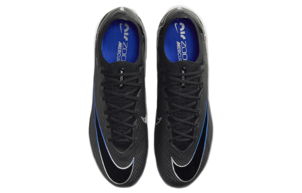Nike Mercurial Vapor 15 Slip-resistant Abrasion-resistant Football Cleats Unisex Black Blue Найк Меркуриал Вапор 15 Противоскользящие Устойчивые к истиранию Футбольные бутсы Унисекс Черный Синий