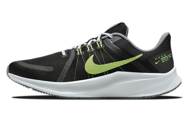 Nike Quest 4 Slip-on Устойчивый к истиранию Дышащий Низкий Топ Повседневные Беговые кроссовки Мужские Черный Зеленый Белый