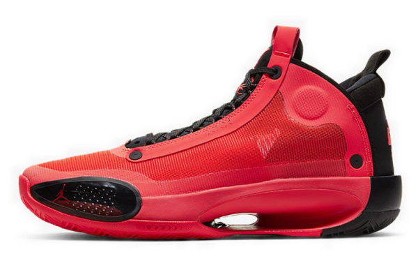 Jordan Air Джордан 34 MID Топ Баскетбольные кроссовки для игры Мужской Черный Красный