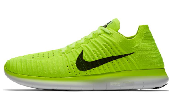 Nike Free RN Амортизация Износостойкий MID Топ Беговые кроссовки Мужские Зеленый Черный