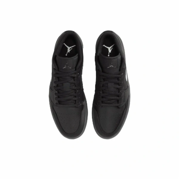 Jordan Air Jordan 1 Нижняя юбка Прочная Устойчивая к истиранию Дышащий Низкий Топ Детские Баскетбольные Кроссовки Черный