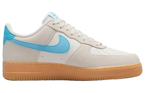 Nike Air FORCE 1 Кроссовки для скейтбординга Низкие Серо-голубые Мужские