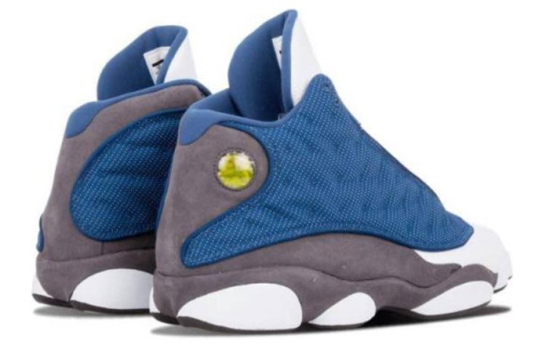 Jordan Air Jordan 13 Ретро Flint Non Slip Легкий High Top Винтажные баскетбольные кроссовки Мужской Синий Белый Выпуск 2010 года
