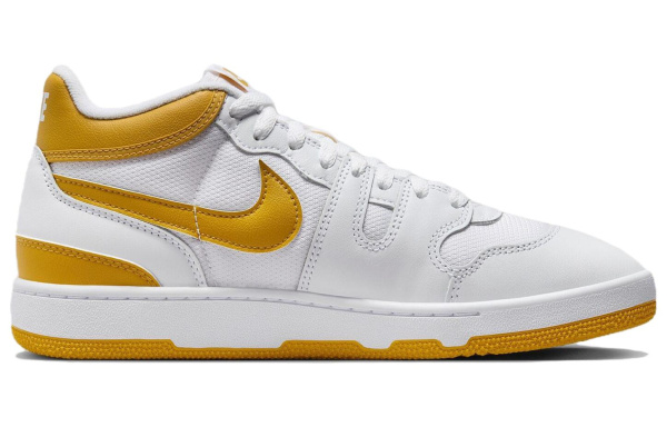 Nike Mac Attack 'Белый и Желтый охристый' Slip-resistant Abrasion-resistant MID Скейтбординг Кроссовки Unisex Белый Желтый