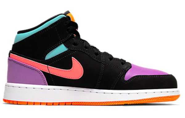 Jordan Air Jordan 1 Детские баскетбольные кроссовки MID Топ Унисекс