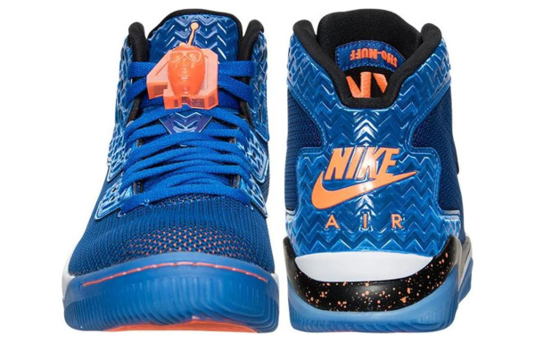 Джордан Spizike Forty 'Knicks' Синий Амортизация Износостойкий Высокий Топ Винтажные Баскетбольные Кроссовки Мужские Синий