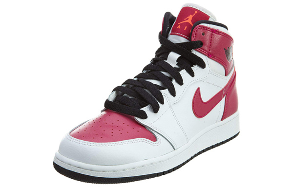 Jordan Air Jordan 1 Ретро Белый Sport Фуксия Высокие Топы Винтажные Баскетбольные Кроссовки Унисекс Белый Красный