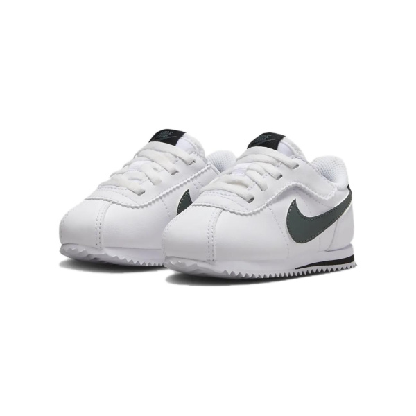 Nike Cortez EasyOn Детская Повседневная Обувь Низкий Верх Белый/Черный/Винтажный Зеленый Детский