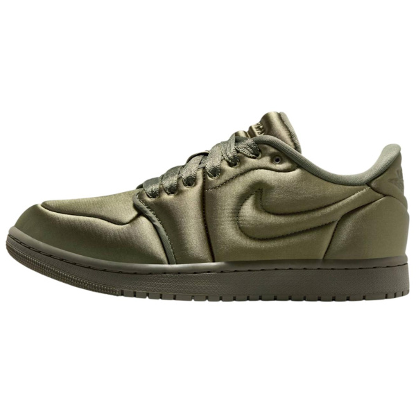 Jordan Air Jordan 1 Slip-on Устойчивый к истиранию Низкий Топ Скейтбординг Женские Оливково-зеленый