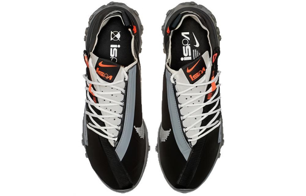 Nike ISPA React Low Черный Non Slip Легкий Low Top Casual Унисекс Черный