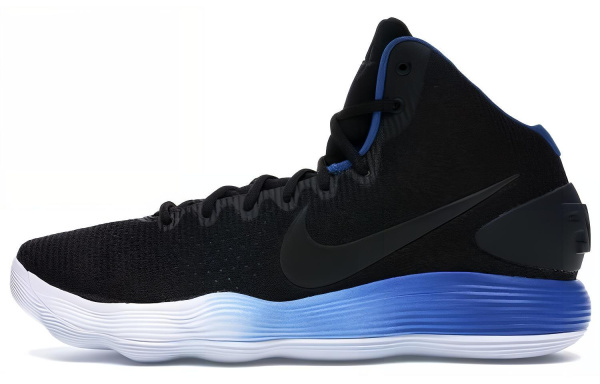 Nike Hyperdunk 2017 BLK EP Slip-resistant Abrasion-resistant MID Топ Баскетбольные кроссовки Мужской Черный Синий