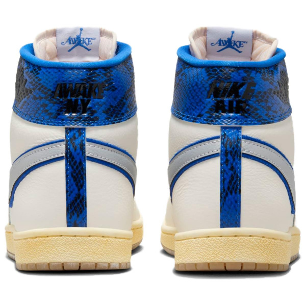 Awake NY x Jordan Air Ship Амортизация Износостойкие Высокие Топы Винтажные Баскетбольные Кроссовки Унисекс Белый Синий