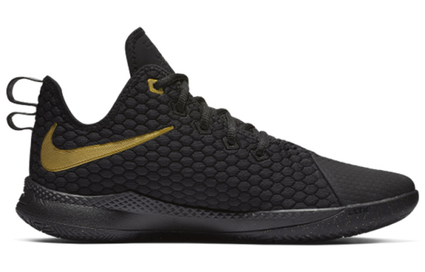 Nike Lebron 3 Witness LeBron EP Шокабойеры Противоскользящие Низкие Баскетбольные Кроссовки Мужские Черный Золото