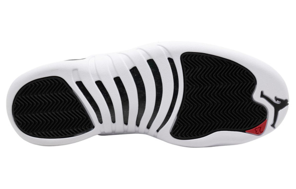 Jordan Air Джордан 12 Slip-resistant MID Топ Винтажные баскетбольные кроссовки Мужской Белый черный