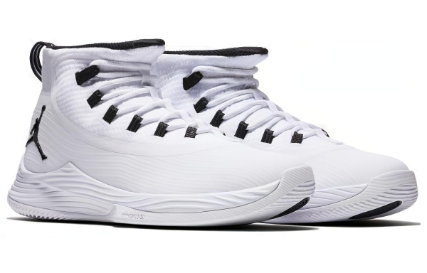Джордан Ultra Fly 2 Non Slip Легкий Высокий Топ Винтажные Баскетбольные Кроссовки Мужские Белый Черный