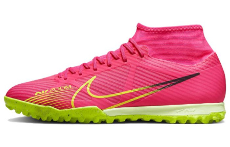 Nike Mercurial Superfly 9 TF Шипы Амортизаторы Slip-resistant Abrasion-resistant Дышащие Футбольные бутсы Унисекс Розовый