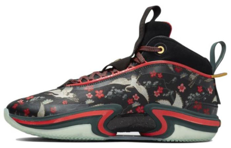 RUI Hachimura x Jordan Air Джордан 36 Амортизация Износостойкие Высокие Баскетбольные Кроссовки Мужские Черные Красные