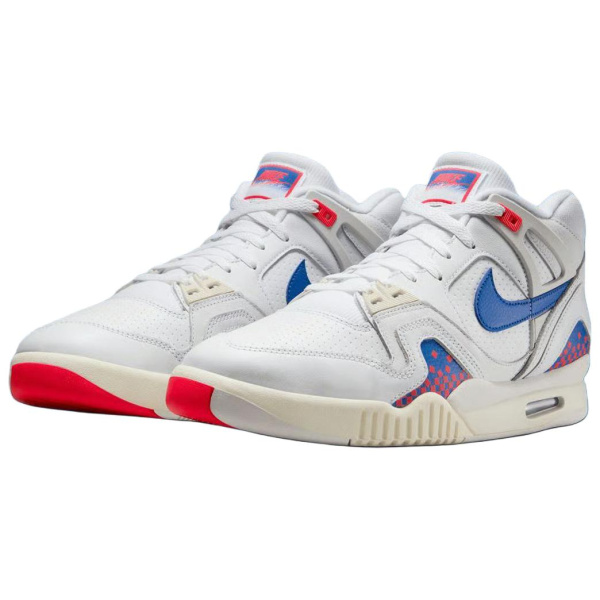 Nike Air Tech Challenge 2 Slip-Resistant Abrasion-Resistant MID Топ Тренировочные Кроссовки Мужские Белые Синие