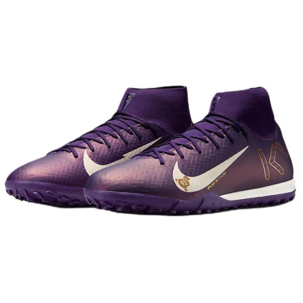 Nike Mercurial Superfly 10 Slip-Resistant Abrasion-Resistant Football Cleats Unisex Purple White Найк Меркуриал Суперфлай 10 Противоскользящие Устойчивые к Износу Футбольные Бутсы Унисекс Фиолетовый Белый
