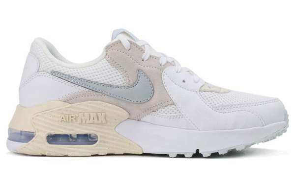 Nike Air Max Excee Low Топ Air Cushion Повседневные Беговые Кроссовки Женские Белые Серые Пэчворк