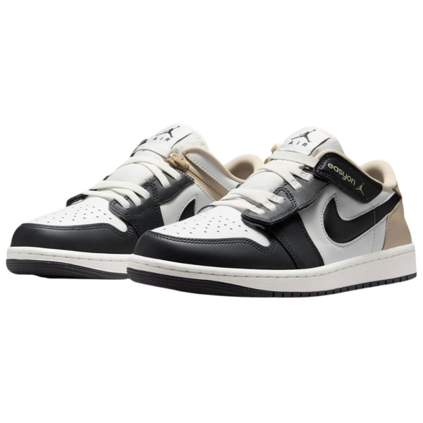 Jordan Air Jordan 1 Нижняя юбка Устойчивая к истиранию Низкий топ Винтажные баскетбольные кроссовки Мужской Черно-белая панда
