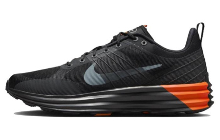 Nike Lunar Roam Аbrasion Resistant Низкий Топ Беговые кроссовки Мужские Черный Оранжевый