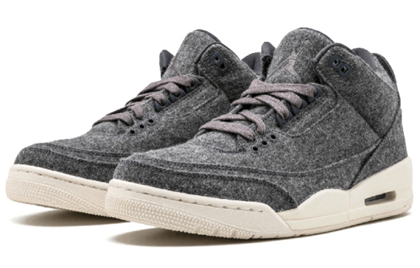 Jordan Air Jordan 3 Retro Wool MID Top Vintage Баскетбольные Кроссовки Мужские Серые