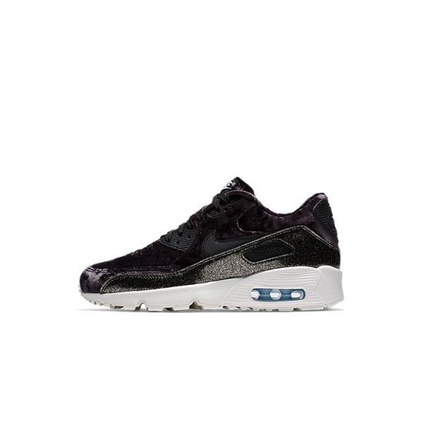 Nike Air Max 90 Детская повседневная обувь Низкий верх Черно-белая панда Для школьного возраста