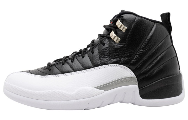 Jordan Air Джордан 12 Slip-resistant MID Топ Винтажные баскетбольные кроссовки Мужской Белый черный