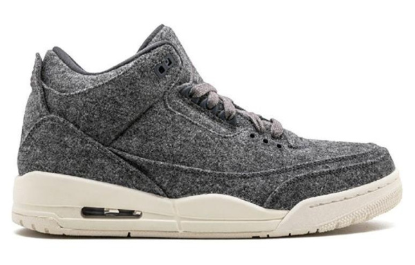 Jordan Air Jordan 3 Retro Wool MID Top Vintage Баскетбольные Кроссовки Мужские Серые