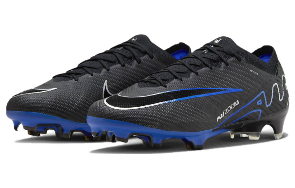 Nike Mercurial Vapor 15 Slip-resistant Abrasion-resistant Football Cleats Unisex Black Blue Найк Меркуриал Вапор 15 Противоскользящие Устойчивые к истиранию Футбольные бутсы Унисекс Черный Синий