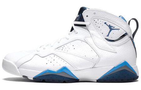 Jordan Air JORDAN 7 Ретро Французский синий 2015 Балансированная амортизация Высокий топ Винтажные баскетбольные кроссовки Мужской Французский синий
