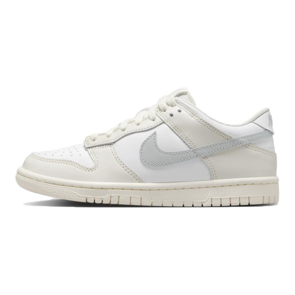 NIKE Dunk Детские Скейтбординги Низкие Топы Экрю/Серый Унисекс