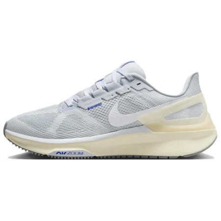 Nike Zoom Structure 25 Slip Устойчивый к истиранию Низкий Топ Беговые кроссовки Женские Серый Белый