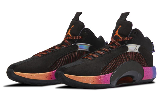 Jordan Air Джордан 35 PF 'Sunset' Support MID Баскетбольные кроссовки для игры Unisex Sunset Orange Black
