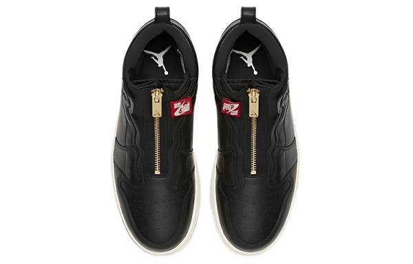 Jordan Air Jordan 1 Ретро High Zip Черный Sail Non Slip Легкий High Top Винтажные баскетбольные кроссовки Женские Черный