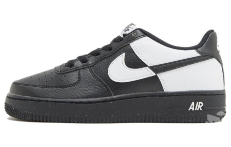 Nike Air FORCE 1 Детские Скейтбординги Низкие Кроссовки Черно-белая панда Унисекс