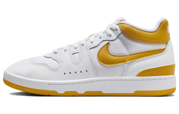 Nike Mac Attack 'Белый и Желтый охристый' Slip-resistant Abrasion-resistant MID Скейтбординг Кроссовки Unisex Белый Желтый