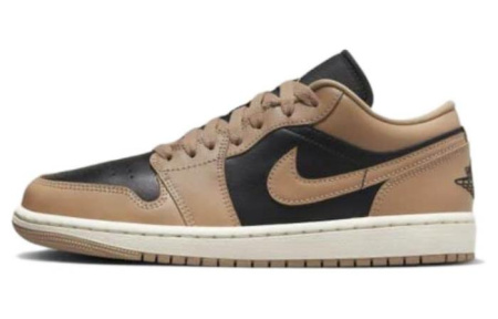Jordan Air Jordan 1 Vachetta 'Коричневый' Низкий Топ Винтажные Баскетбольные Кроссовки Женские Коричнево-Черные