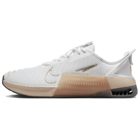 Nike Metcon 9 Дышащая Поддержка Низкий Топ Кроссовки для тренировок Женские Белые Золотые