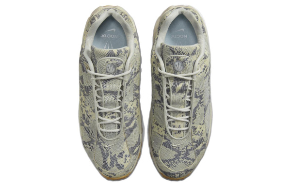 NOCTA x Nike Hot Step Air Terra 'Светлый костный' Змеиный принт Низкий топ Casual Унисекс Серый Черный