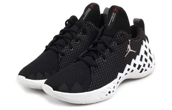 Jordan Jumpman Diamond Low Топ Баскетбольные кроссовки Мужской Черный Белый