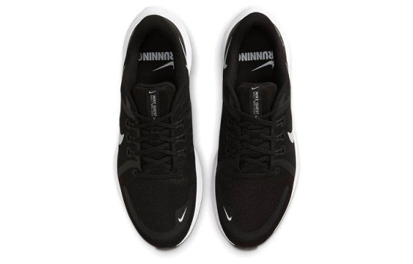 Nike Quest 4 Амортизация Дышащий Легкий Низкий Топ Тренировочные Беговые Кроссовки Мужские Черный Белый