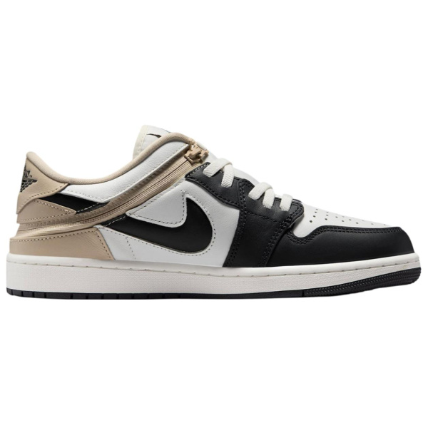 Jordan Air Jordan 1 Нижняя юбка Устойчивая к истиранию Низкий топ Винтажные баскетбольные кроссовки Мужской Черно-белая панда
