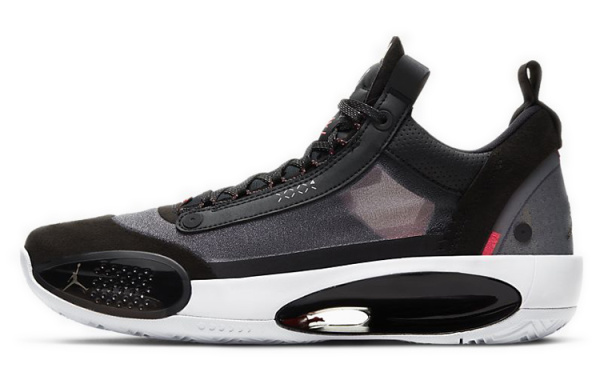 Jordan Air Джордан 34 Low PF Heritage Low Топ Баскетбольные кроссовки для игры Мужской Черный Красный Азиатская Версия